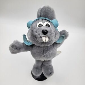 Rocky the Flying Squirrel Plush 2001 Toy Network Rocky and Bullwinkle Gray 8"